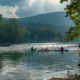 people enjoying outdoor activities along the ocoee river in cleveland, tn.