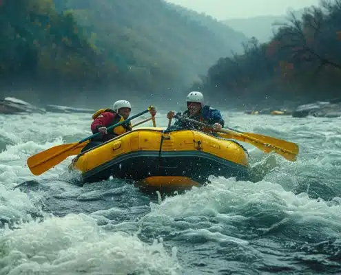 rafters experiencing middle ocoee whitewater