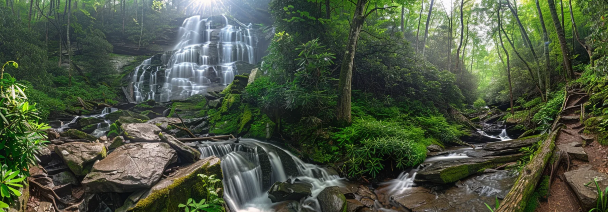 waterfalls in smoky mountains trails