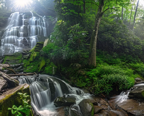 waterfalls in smoky mountains trails